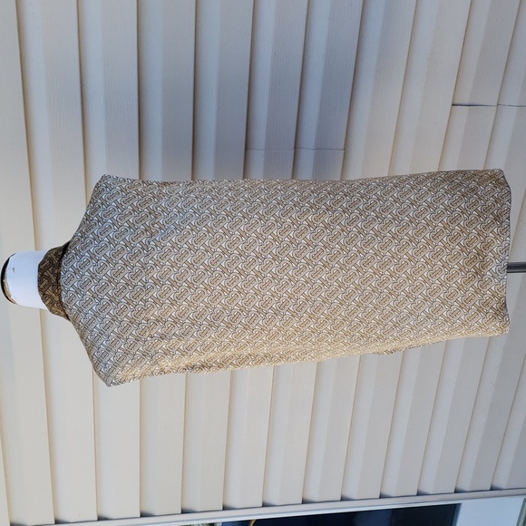 BURBERRY TB MONOGRAM 100% SILK OVERSIZED SHIRT BLOUSE TOP - Picture 9 of 13